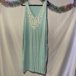 Baby Blue Bejeweled Dress
